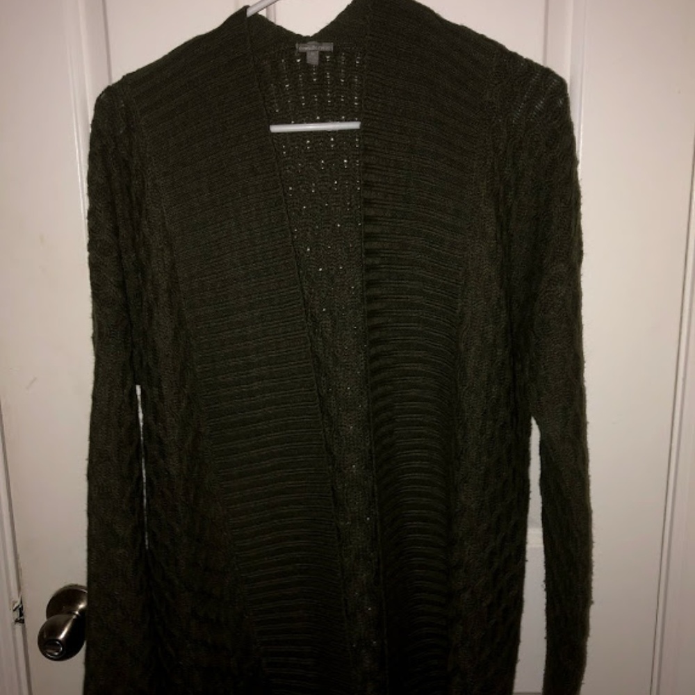 Army Green Knit Cardigan